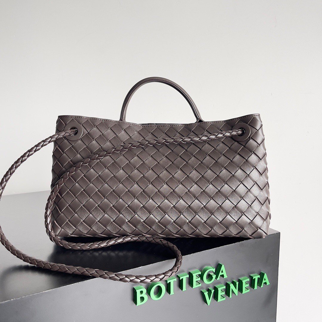 Bottega Veneta® Women's Long Clutch Andiamo With Handle in Fondant