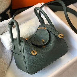 Replica Hermes Birkin 35cm Bag In Vert Amande Clemence Leather GHW