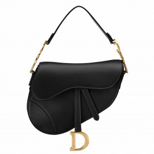 Dior Saddle Bag In Black Smooth Calfskin