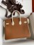 Hermes HSS Birkin 25 Bicolor Bag in Gold and Craie Clemence Leather