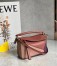 Loewe Puzzle Mini Bag In Purple/Caramel/Blossom Calfskin