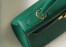 Hermes Kelly 25cm Retourne Bag in Malachite Clemence Leather GHW