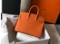 Hermes Birkin 25 Bag In Orange Clemence Leather with GHW