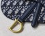Dior Saddle Belt Pouch In Blue Dior Oblique Jacquard