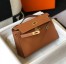 Hermes Kelly Pochette Clutch Bag In Gold Epsom Leather