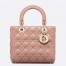 Dior Lady Dior Medium Bag In Blush Cannage Lambskin