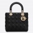 Dior Lady Dior Medium Bag In Black Lambskin