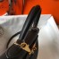 Hermes Kelly 25cm Retourne Bag in Black Clemence Leather GHW